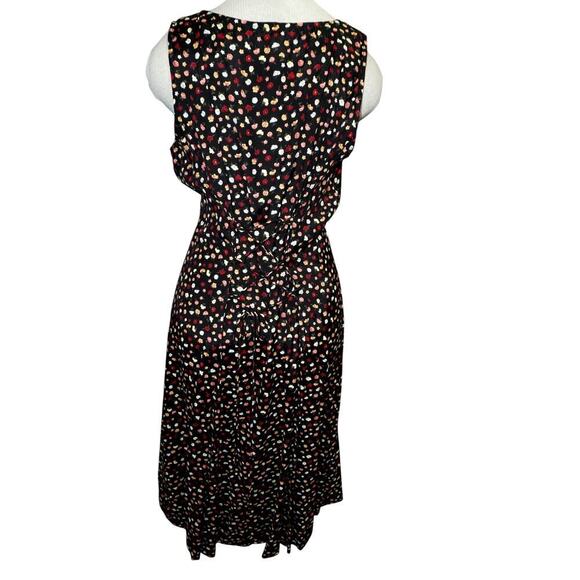 Rampage 90s Vintage Black Floral Button-Front Midi Dress – Size 11/12 - Picture 5 of 7